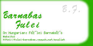 barnabas fulei business card